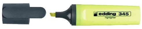 edding Textmarker 345 highlighter, nachfüllbar, gelb und silbergrau