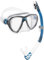 CRESSI Combo Big Eyes+Alpha UD Clear/Blue - Kombo Set Maske Big Eyes Evo und Schnorchel Alpha UD, zum Tauchen und Snorkeln, Transparent/Blau, Einheitsgröße, Erwachsene