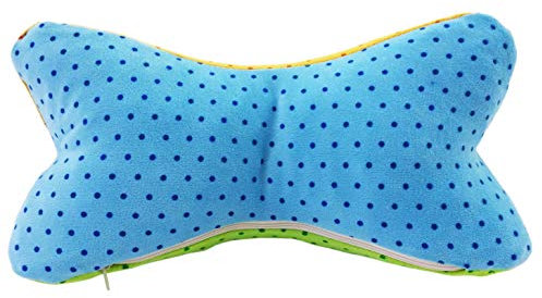 Biona Keltenknochen/Lesekissen/Leseknochen groß 45x25 cm + Ökotex (Nicki-Plüsch hellblau, mit Inlett)