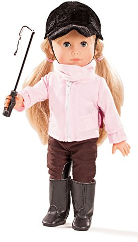 Götz 1613026 Tout comme Moi - Poupée Mia Rides - Poupée Debout de 27 cm de Haut avec Cheveux blonds, Frange et Yeux Bleus endormis - pour Les Enfants à partir de 3 Ans