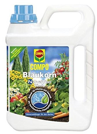 3 x 2,5 Liter COMPO Blaukorn NovaTec flüssig Universaldünger, NPK 8+8+6