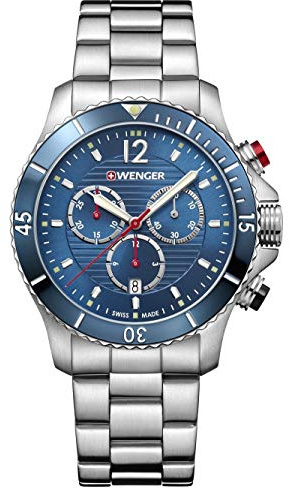 Wenger Unisex ErwachseneArmbanduhr Chronograph Quarz Edelstahl 01.0643.111