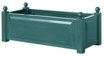 KHW 11221 Pflanzkasten rechteckig, 100 cm lang, 43 cm breit, 40 cm hoch, grün