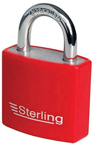 Sterling APL032P Lucchetto, Rosso/Blu, 30 mm