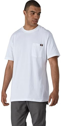 Dickies Camiseta Holgada Con Bolsillo Y Manga Corta Hombre, Blanco, L