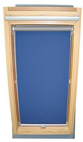Hochwertiges Abdunkelungsrollo Rollo Thermo blau für Velux DKL/DKU/RHL/RHU-EP GGU,GPU,GHU,GTU FK06 ALU // Verdunkelungsrollo/Verdunkelungs-Rollo/Fensterrollo