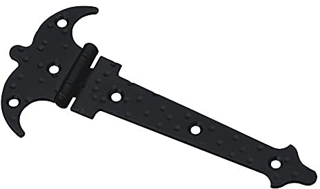 Amig - Cerniera a 2 pale nera Mod.551 in acciaio finitura in stile forgiato per porte apribili lisce di ingresso e passaggio, esterne e armadi - 120 x 73 x 1,5 mm