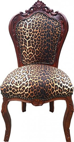 Casa Padrino Barock matsal stol leopard/brun