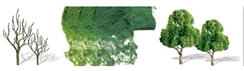 JTT Scenery Products Serie profesional: Kit de árbol de hoja caduca, altura de 2.5 a 4 pulgadas