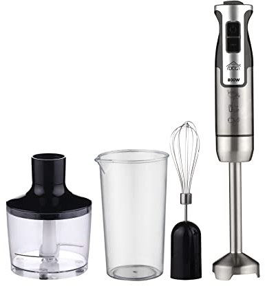 DCG Eltronic HM1112 - Frullatore ad immersione con accessori mini tritatutto frusta