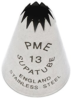PME ST13 Supatube, extra großem Stern Nr. 13 aus nahtlosem Edelstahl, Silver, 1.72 x 1.72 x 2.5 cm