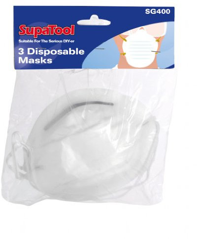 Nuisance - Lote de 3 mascarillas antipolvo desechables, moldeadas, para protección respiratoria durante la limpieza