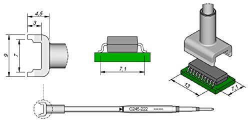 JBC C245222 SMD-Entlötspitze für T245