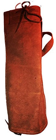 Halona Rückenköcher Bogensport, Velourleder Köcher mit Rückengurt 54x16 cm