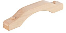 eliga dörrhandtag trä, böjd form, 1 styck (1-pack)