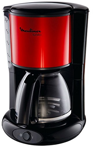 Moulinex FG360D Kaffeemaschine Subito, 10 bis 15 Tassen, 1.25 L, rot metallic