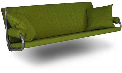 Angerer Freizeitmöbel GmbH Hollywoodschaukel Auflage Elegance Joy - passend für viele 3-Sitzer Hollywoodschaukeln - Schaukelauflage Made in Germany (Hellgrün)