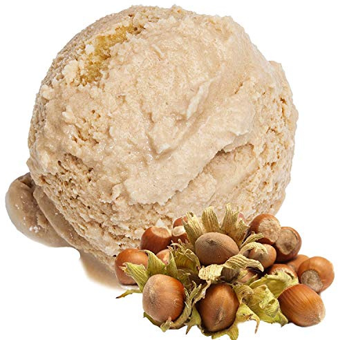 Haselnuss Geschmack Eispulver VEGAN - OHNE ZUCKER - LAKTOSEFREI - GLUTENFREI - FETTARM, auch für Diabetiker Milcheis Softeispulver Speiseeispulver Gino Gelati (Haselnuss, 1 kg)