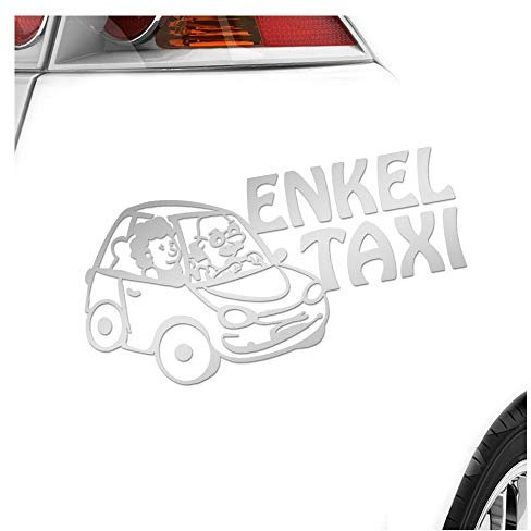 Kiwistar - Autoaufkleber - Enkeltaxi Großeltern Kinder Junge Mädchen Heckscheibenaufkleber Auto Aufkleber wetterfest für Kfz LKW Mofa Truck - Sticker außen selbstklebend Tuning Zubehör für Fenster