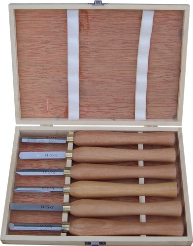 Charnwood W833 HSS Woodturning Chisel Set for Wood Lathe, 6 Piece Set
