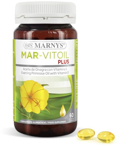 Marny's Mar-Vitoil Aceite de Onagra GLA Bienestar Metabólico para la Mujer 60 Cápsulas 1050mg