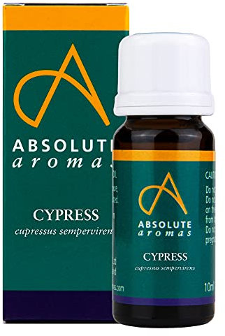 Absolute Aromas, Cypress Essential Oil 10ml - 100% Pure Natural Undiluted Vegan and Cruelty Free - for use in Diffusers and Aromatherapy Blends