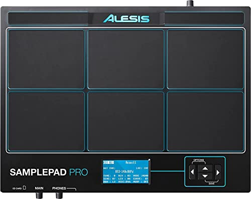Alesis SamplePad Pro Percussion- und Sample-Triggering-Instrument | 8 anschlagsdynamische Pads, 200+ interne Sounds, SD/SDHC-Kartenslot, für Live-Performances