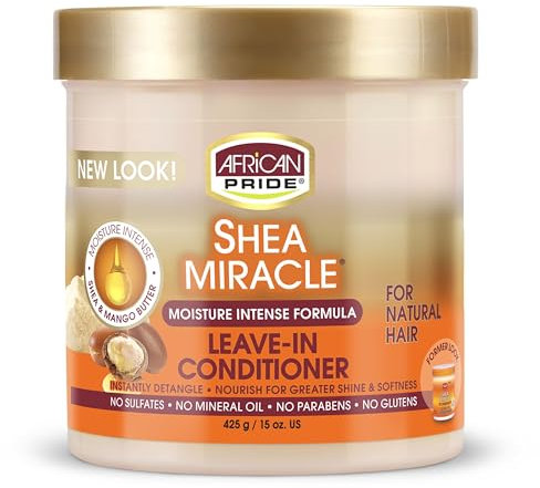 3x African Pride Shea Butter Miracle Leave in Conditioner 425g (1,275kg)