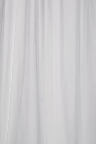 Croydex Fully Waterproof Plain White PVC Shower Curtain, 1800 x 1800mm
