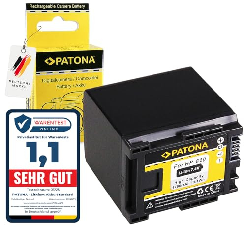 PATONA Batería para Canon BP-820 BP-819 1780mAh 7.4V