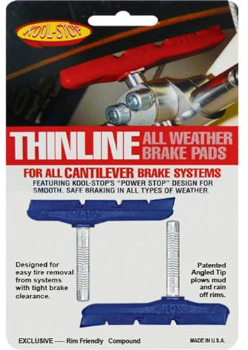 Kool Stop Bremsschuhe C3 Thinline Cantilever 1 Paar Bremsbeläge Fahrrad blau