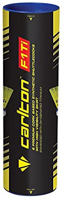 Carlton Federbälle F1 Medium Speed Weiß – 6 Federbälle
