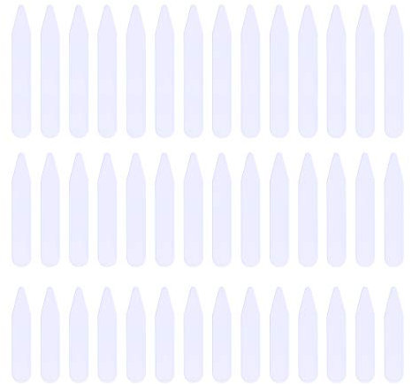 Nuolux Kunststoff-Kragenstäbchen in 3 Größen, weiß, 200 Stück