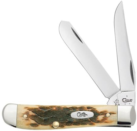 Case XX WR Pocket Knife Amber Bone Mini Trapper Item #013 - (6207 SS) - Length Closed: 3 1/2 Inches …