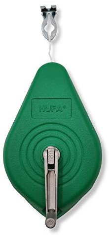 HUFA Cordeau 20 m avec boîtier en métal et clip de transport