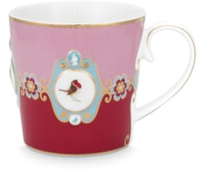 Pip Studio Love Birds Medaillion Henkelbecher rot/pink 250ml
