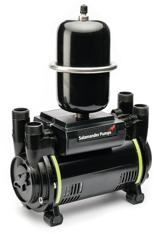 Salamander Pumps - CT60 Bathroom Universal Pump - 1.8 Bar Pressure - Twin End - Suitable for All (+ or -) Gravity Fed Systems - WRAS Approved