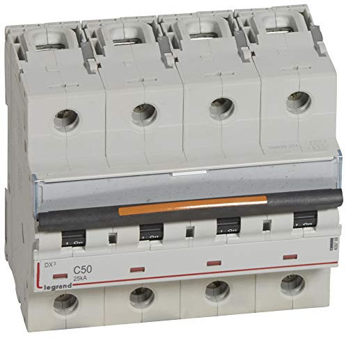 Disjoncteur DX³ 25kA - 4P 400V~ - 50A - courbe C - 6 modules