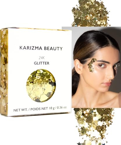 Gold Rockstar Chunky Glitter ✮ KARIZMA BEAUTY ✮ Festival Glitter Cosmetic Face Body Hair Nails