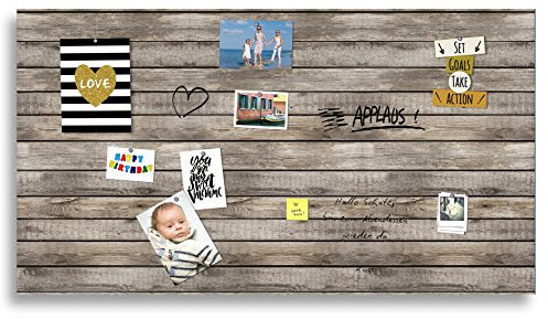 cuadros-lifestyle Markerboard/Magnettafel/Whiteboard aus Acrylglas | Verschiedene Größen | Holzoptik | inkl. Boardmarker und 10 Supermagneten, Größe:200x100 cm