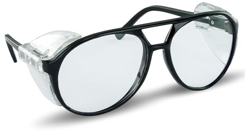SAS Safety 5125 Classic Safety Glasses with Polybag, Black Frame/Clear Lens