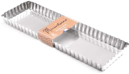Moule à tarte rectangulaire en fer blanc 39,5 X12 cm