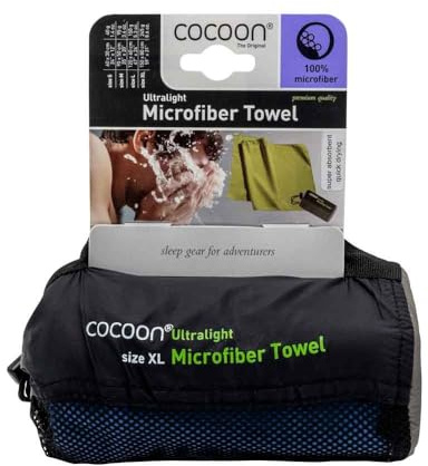 Cocoon Ultralight - Leichtes Mikrofaser Handtuch, Erwachsene (Unisex), Fjord Blue, XL