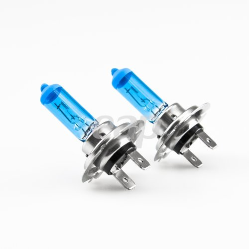 H7 55W 12V 8500K Halogen Lampen Duo Set 2 Stück SuperWhite Xenon Effekt mit Prüfzeichen und E-Zulassung Abblendlicht Fernlicht Nebelscheinwerfer