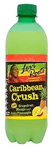 Levi Roots Caribbean Crush Sparkling Fruit Juice Drink with Grapefruit, Mango & Juicy Pineapple 500ml Bottle (Case of 12)