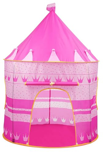 Children Kids Wizard & Princess Castle Tent for Indoor & Outdoor Playhouse (Pink Princess)
