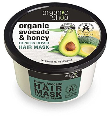 Masque capillaire à l'avocat et huile d'Olive Bio d'Organic Shop - 250 ml
