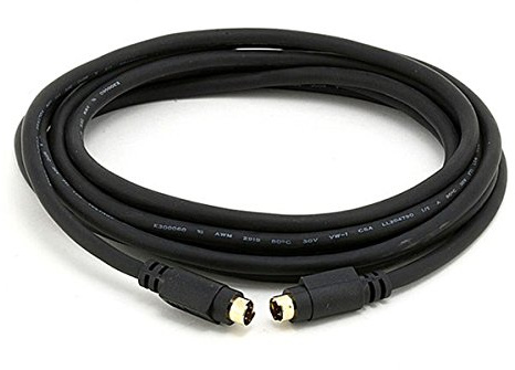 Monoprice 102527 12-Feet S-Video Cable DVD DSS SVHS Cable S-Video M/M, 24K Gold Plated