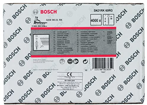 Bosch 4000x PRO SN21FH RG, Streifennagel, 21° Vollkopf, 60RG | Länge 60 mm, Zubehör Nagler