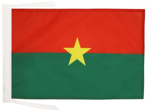 AZ FLAG Bandiera Burkina Faso 45x30 cm - Bandierina Burkinabè 30x45 cm Cordicelle